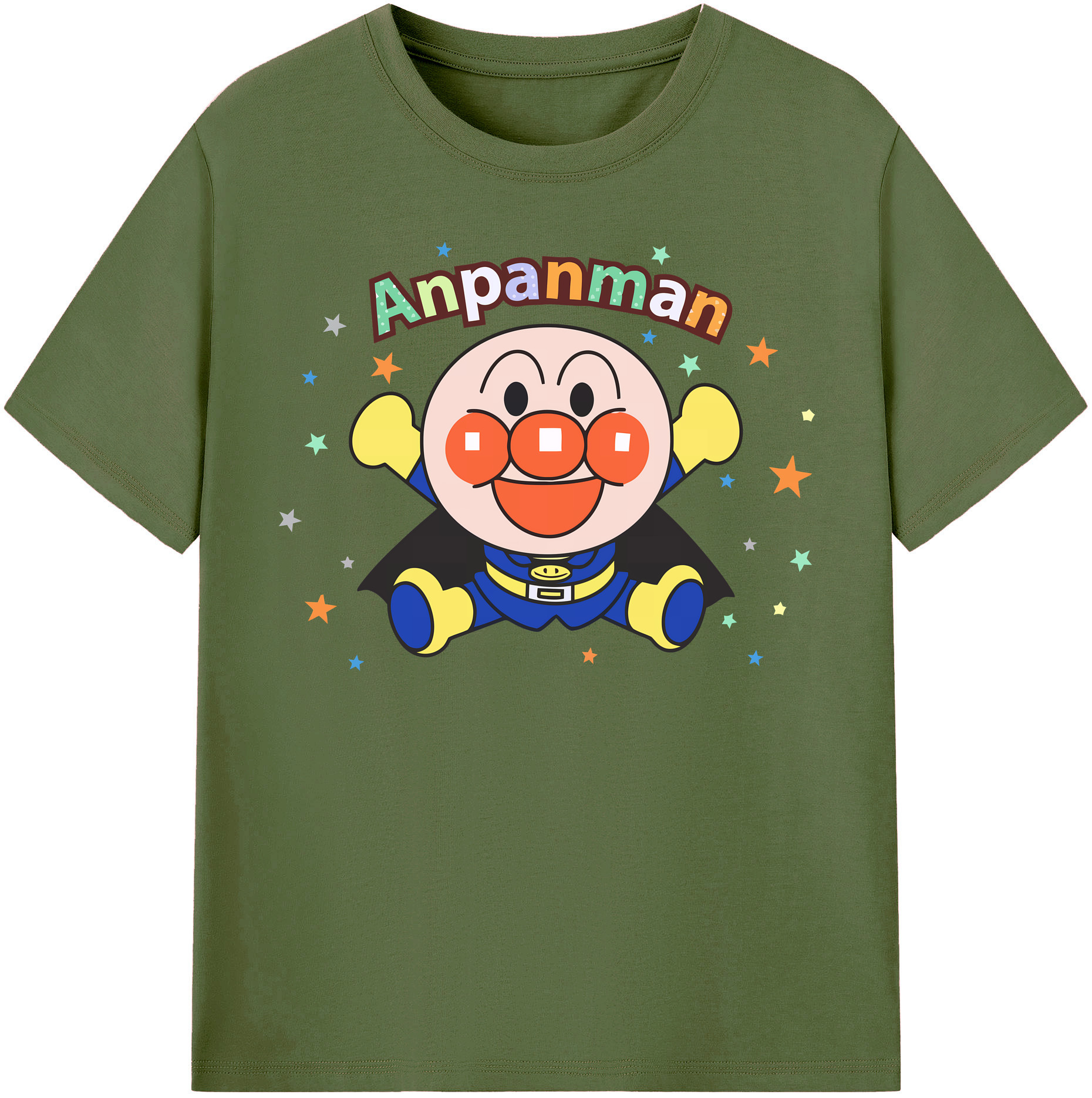 （画像用） アンパンマン Anpanman 綿100％半袖Tシャツ（フロントプリント）